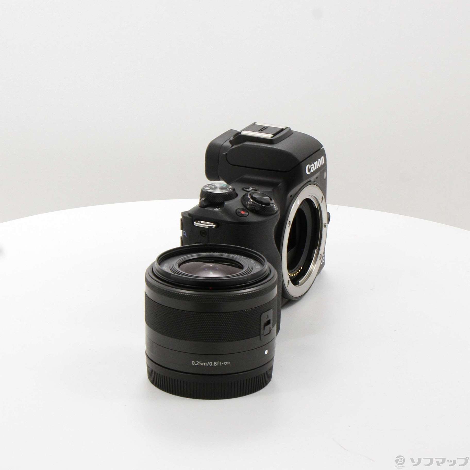 中古】EOS Kiss M EF-M15-45 IS STM レンズキット ブラック