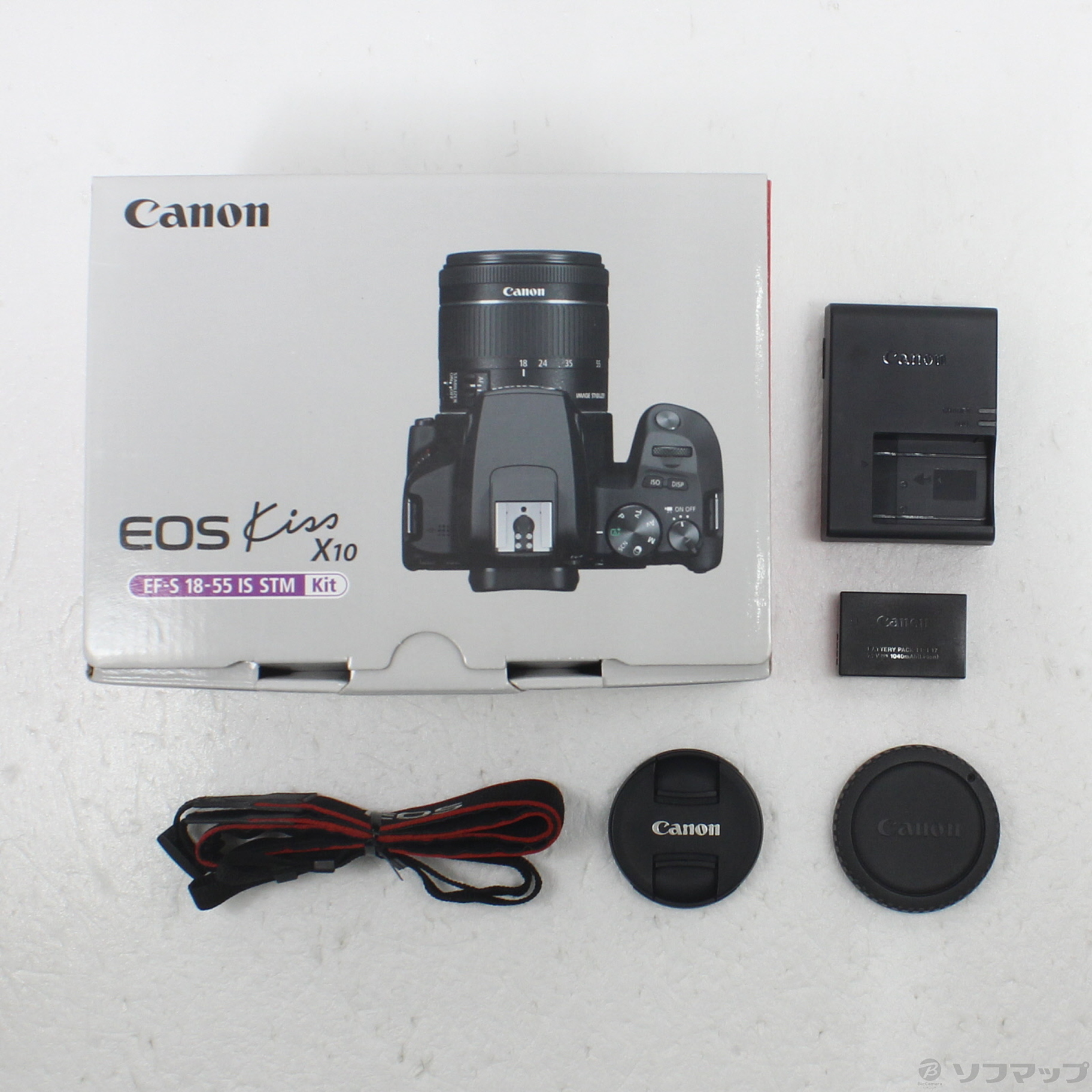 中古】EOS Kiss X10 EF-S18-55 IS STM レンズキット ブラック