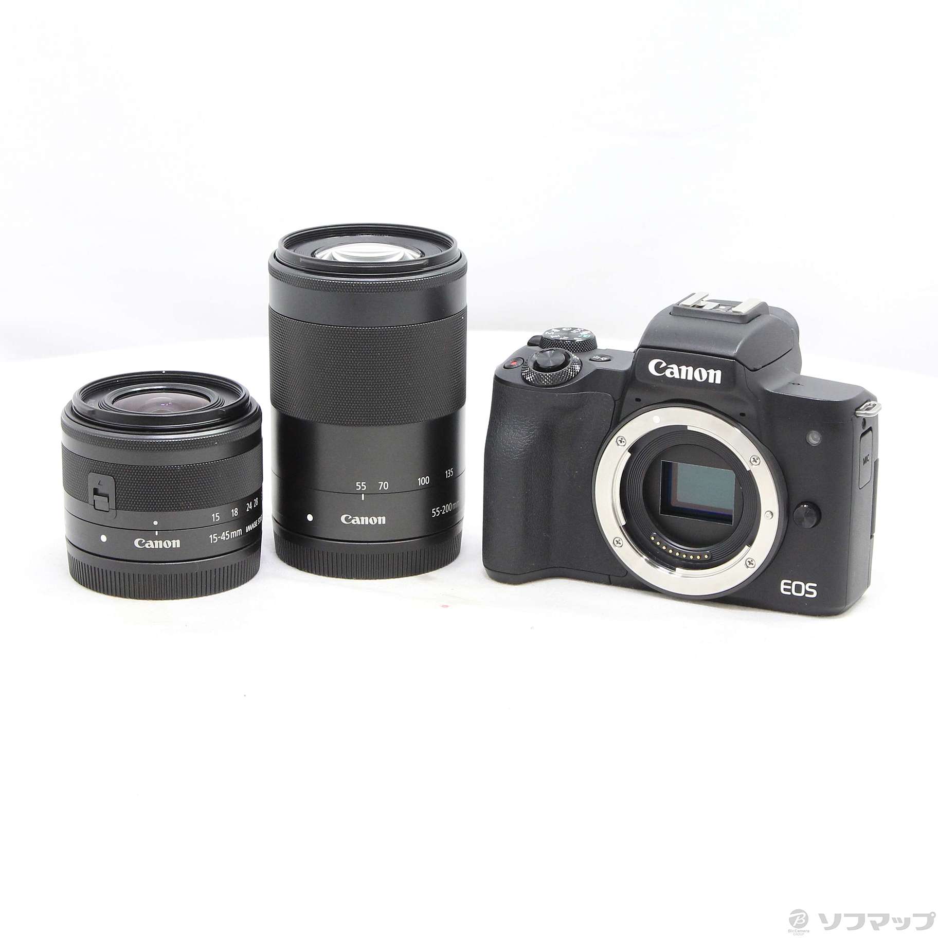 中古】EOS Kiss M2 ダブルズームキット ブラック [2133074082998 