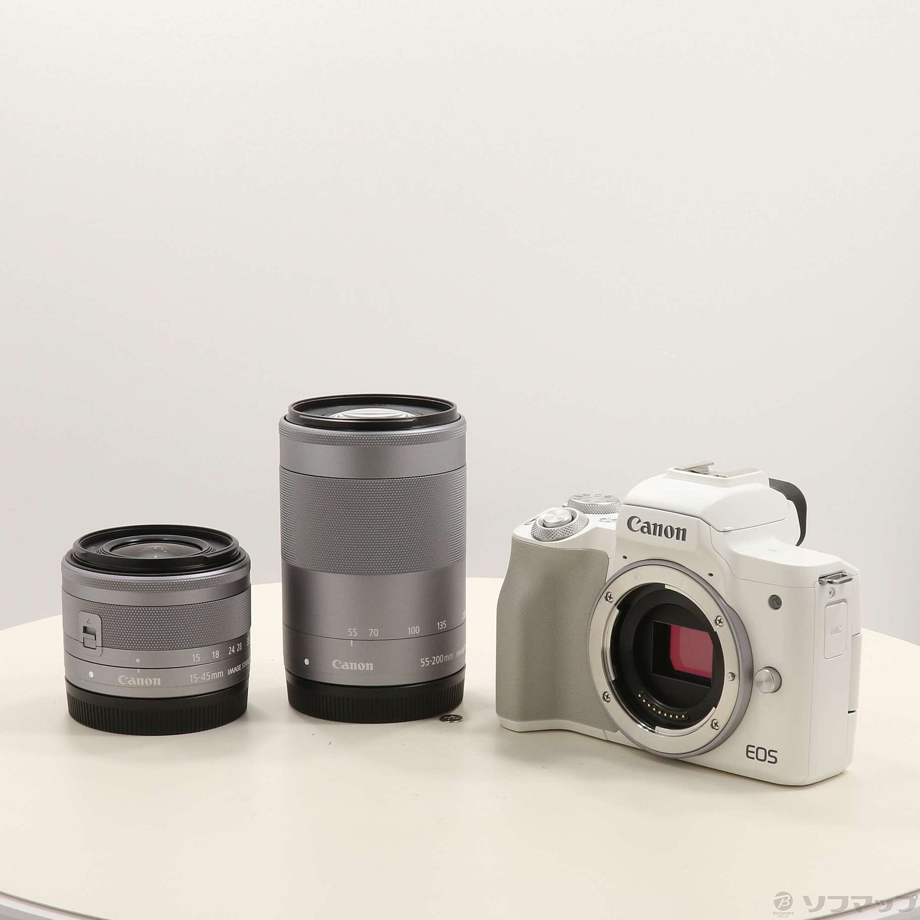 中古】EOS Kiss M2 ダブルズームキット ホワイト [2133074180151 