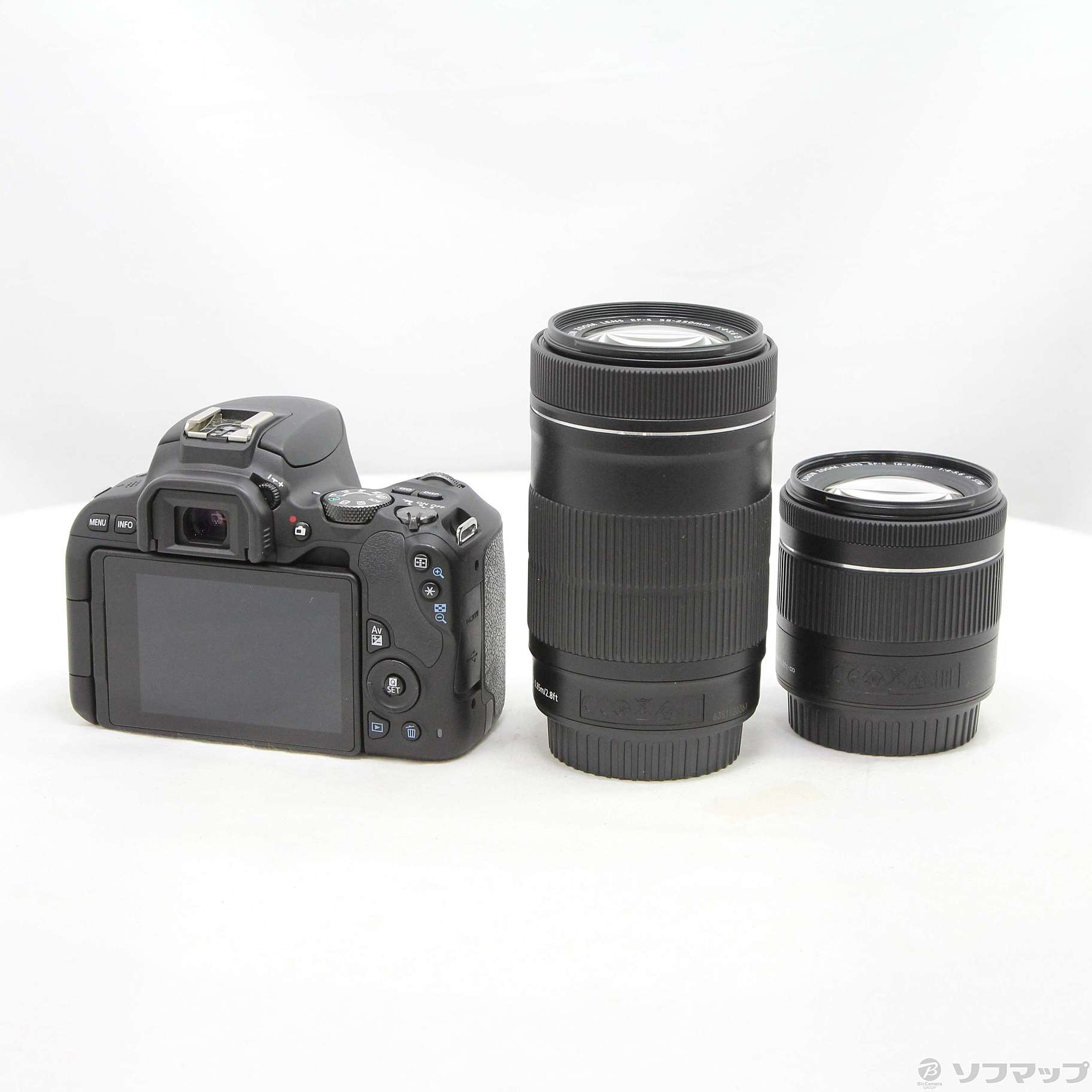中古】EOS Kiss X9 ブラック ダブルズームキット [2133074253848