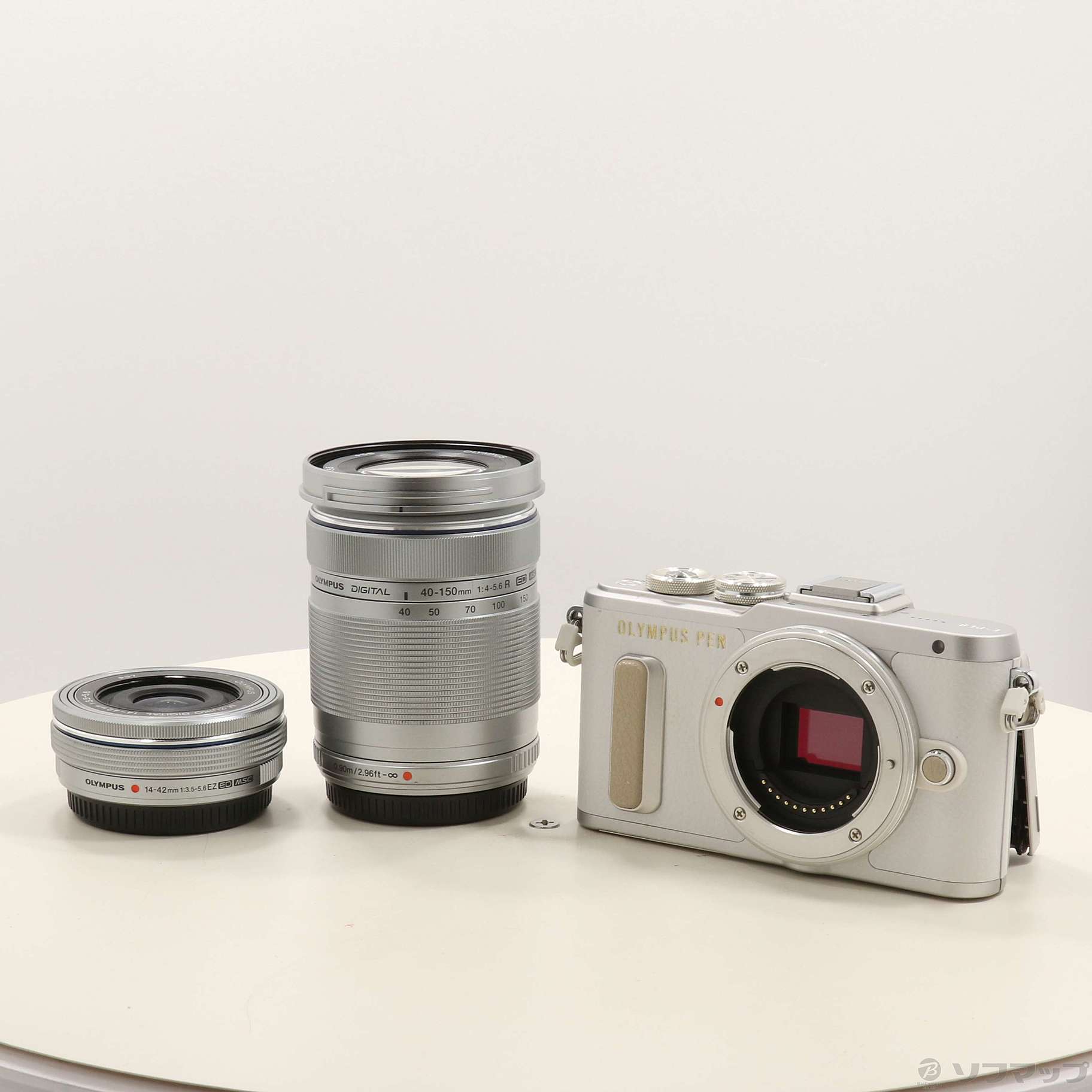 中古】PEN E-PL8 EZダブルズームキット ホワイト [2133074286938 