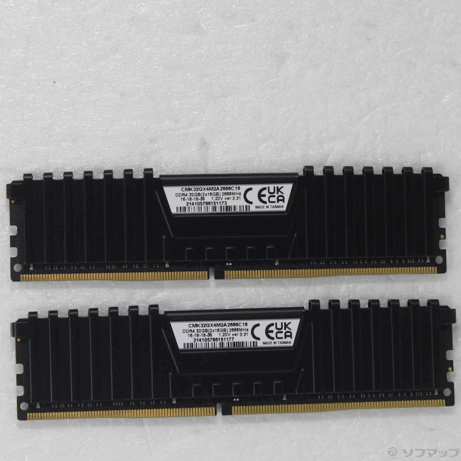 中古】CMK32GX4M2A2666C16 ［288P PC4-21300(DDR4-2666) 32GB(16GB×2枚 