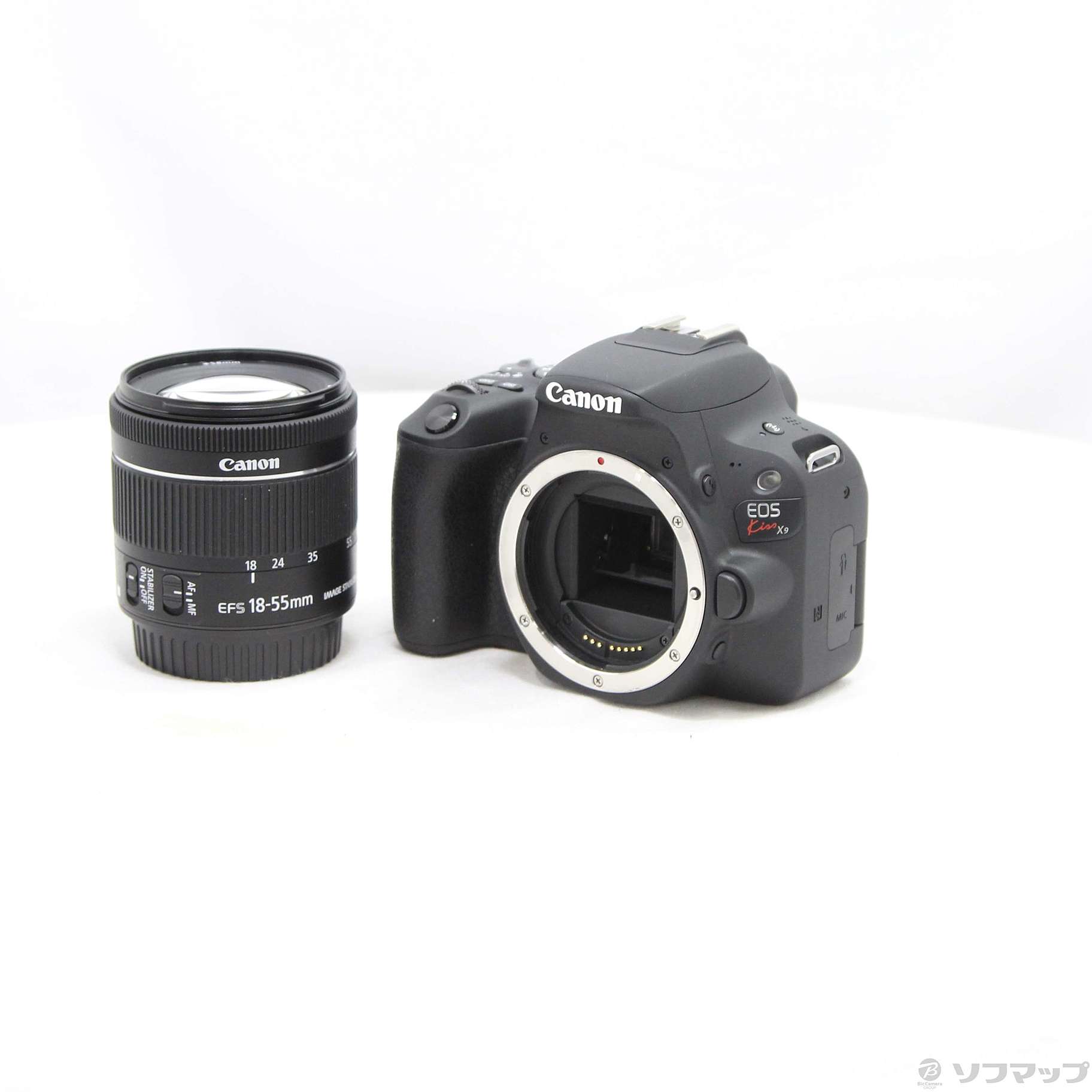 中古】EOS Kiss X9 ブラック EF-S18-55 IS STM レンズキット