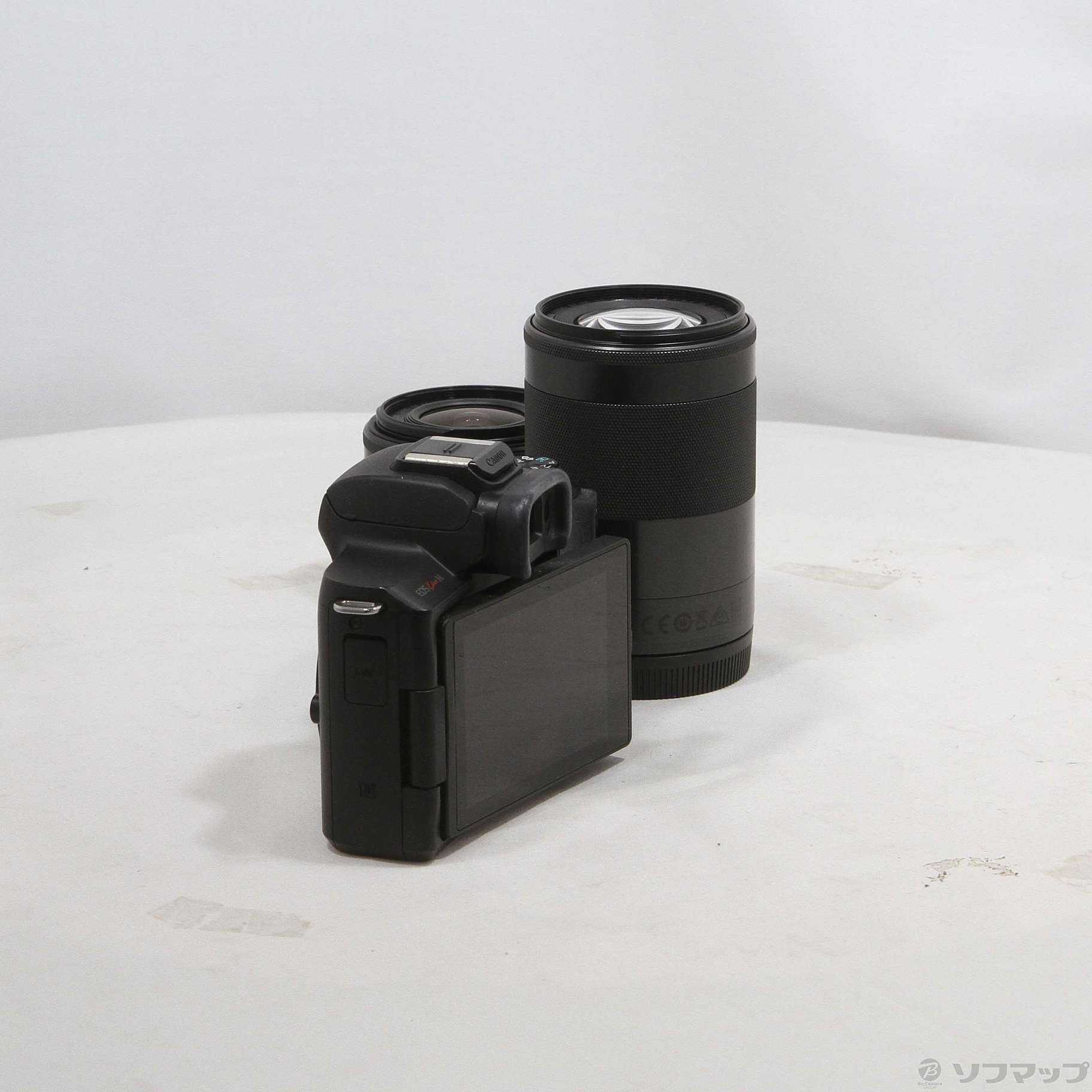 中古】期間特価対象品 EOS Kiss M ダブルズームキット ブラック