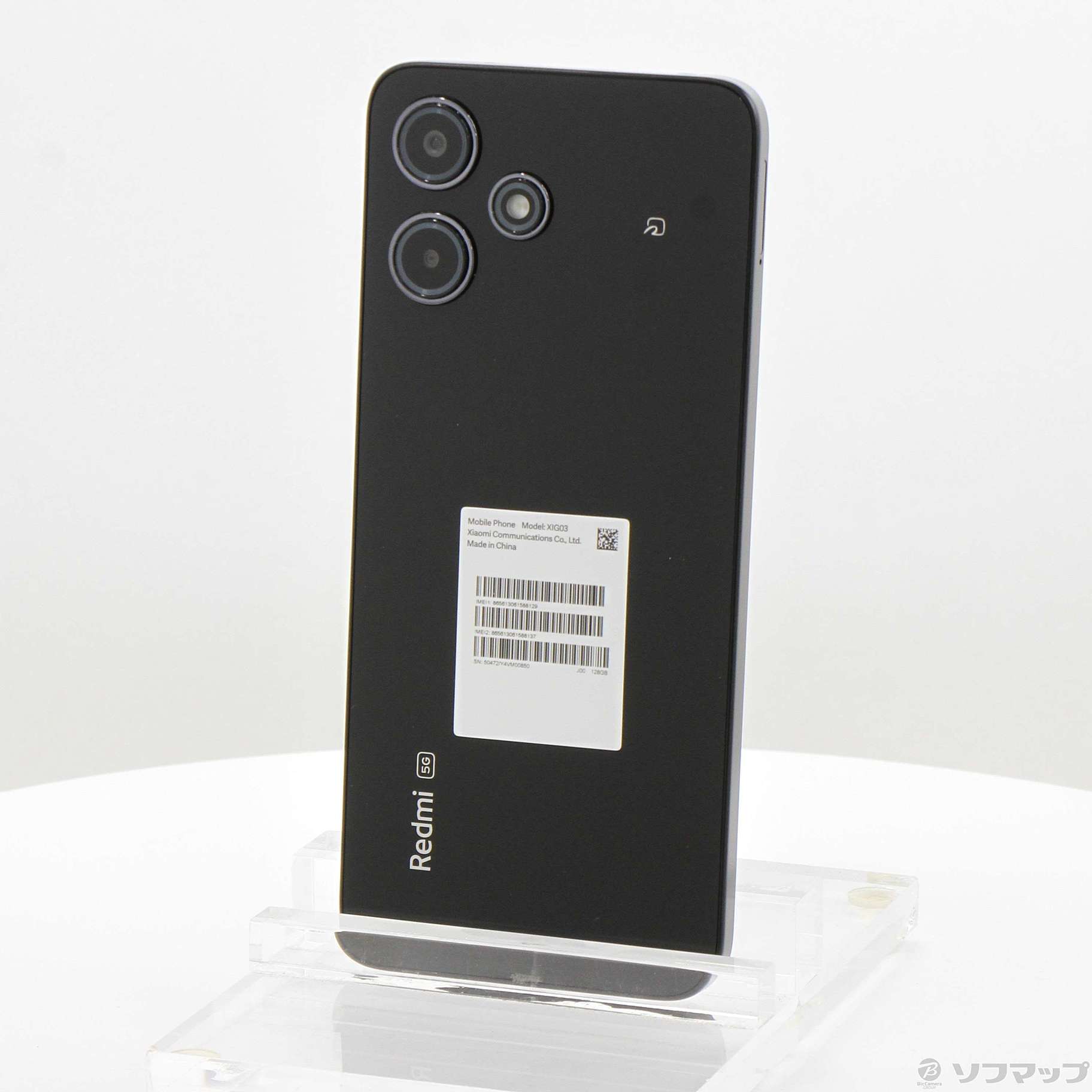中古】Redmi 12 5G 128GB ミッドナイトブラック XIG03 au SIMフリー 