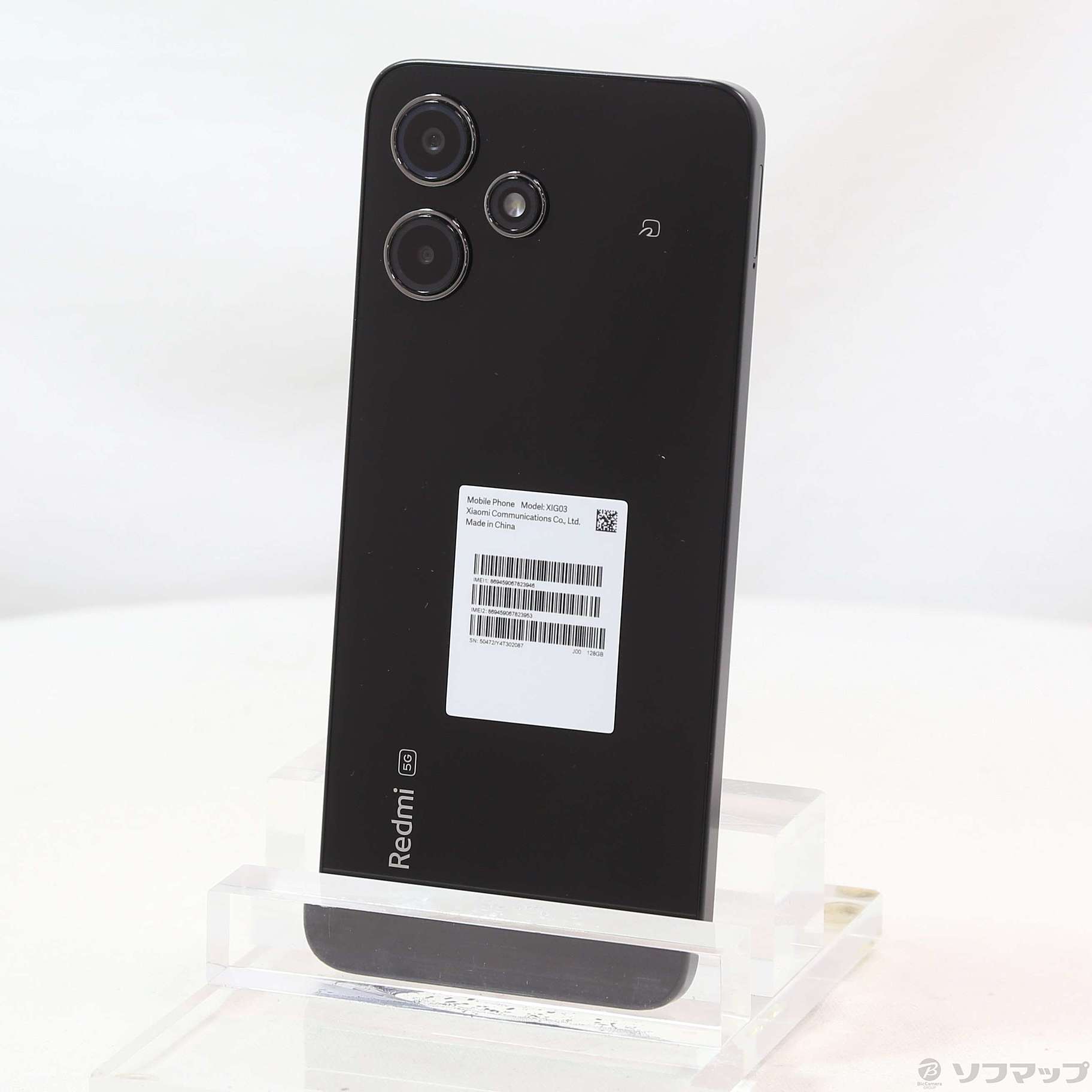 中古】Redmi 12 5G 128GB ミッドナイトブラック XIG03 au SIMフリー