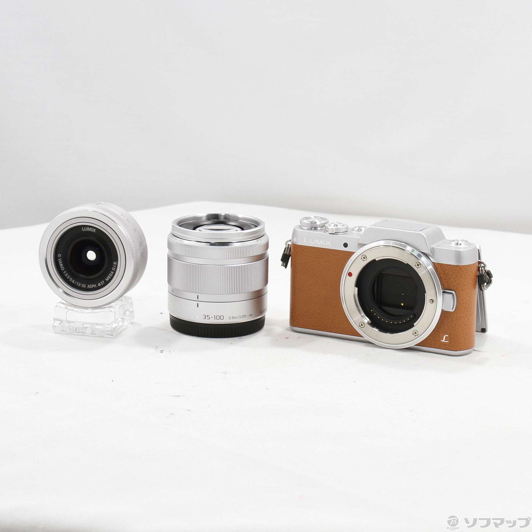 中古】LUMIX DMC-GF7W T ダブルズームレンズキット ブラウン 