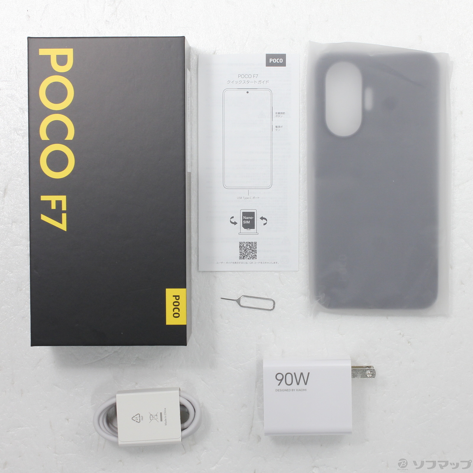 中古】POCO F7 256GB ブラック SIMフリー ［6.83インチ有機EL 