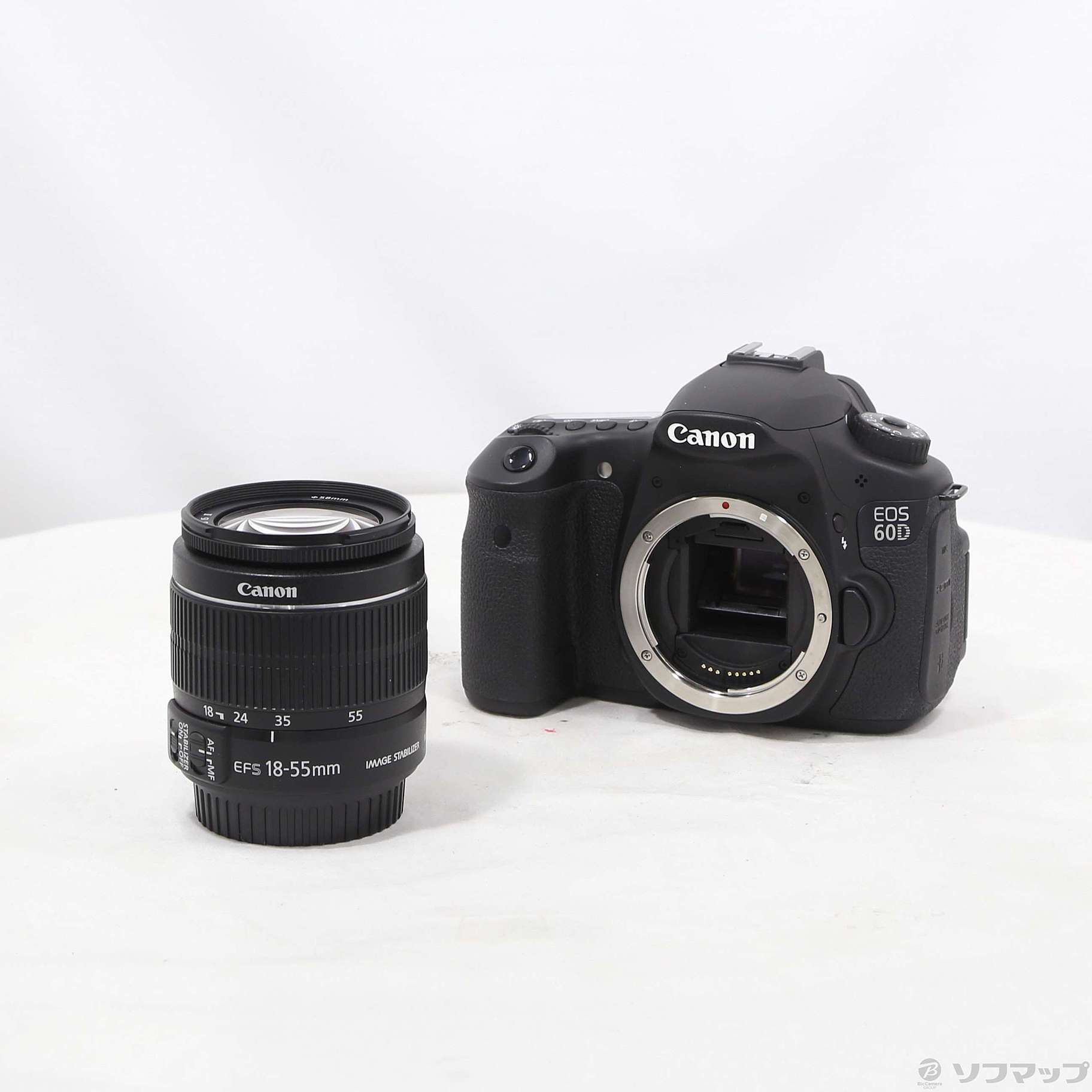 CANON EOS60D + EF-S18-55mm IS 動作良好 中古品 中古】期間特価対象品 EOS 60D EF-S18-55 IS レンズキット (1800万画素