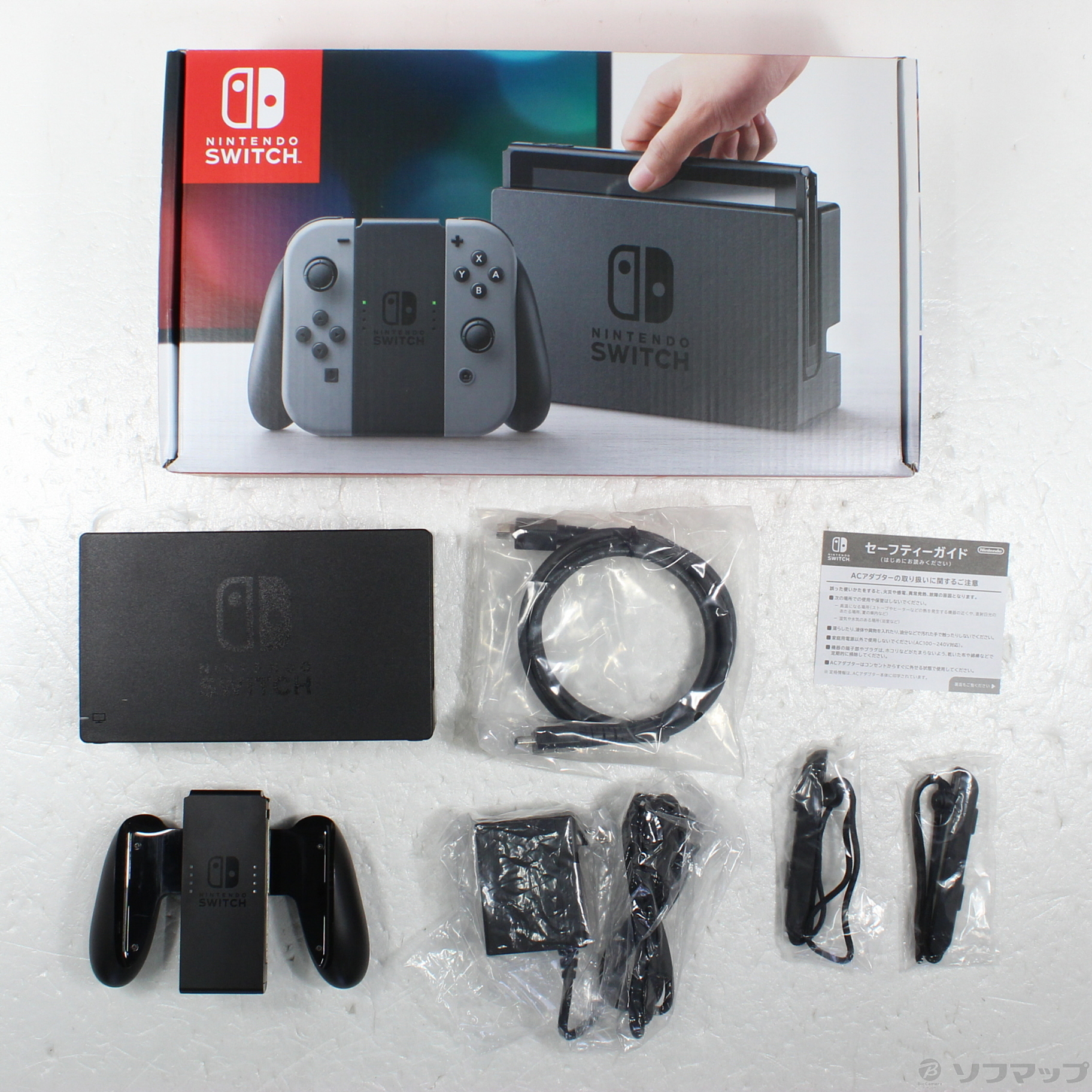 Nintendo Switch グレー 本体 ACアダプター付き 中古 中古品〕 Nintendo Switch Joy-Con (L) ／ (R) グレー｜の通販は