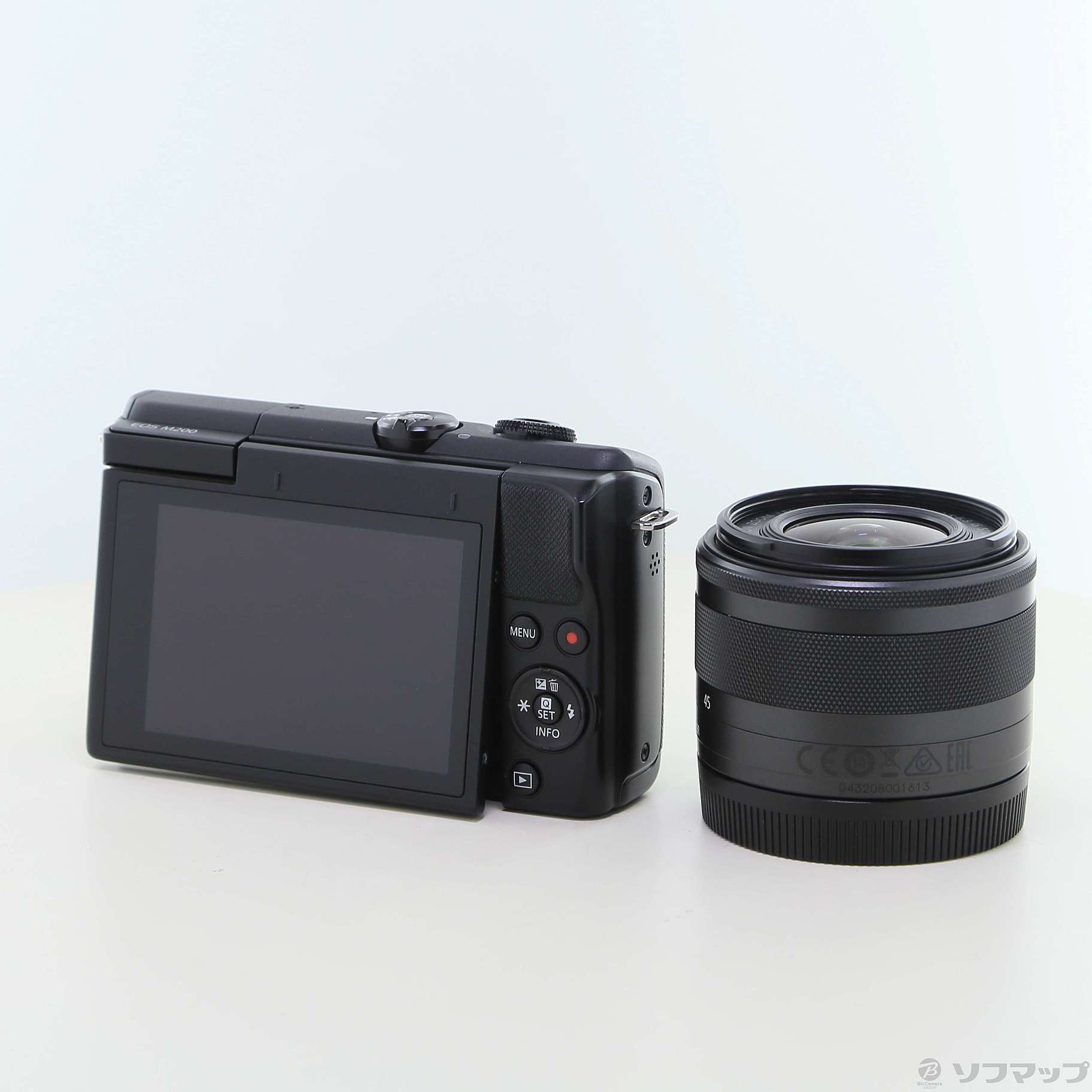 中古品〕 EOS M200 EF-M15-45 IS STM レンズキット ブラック｜の通販は