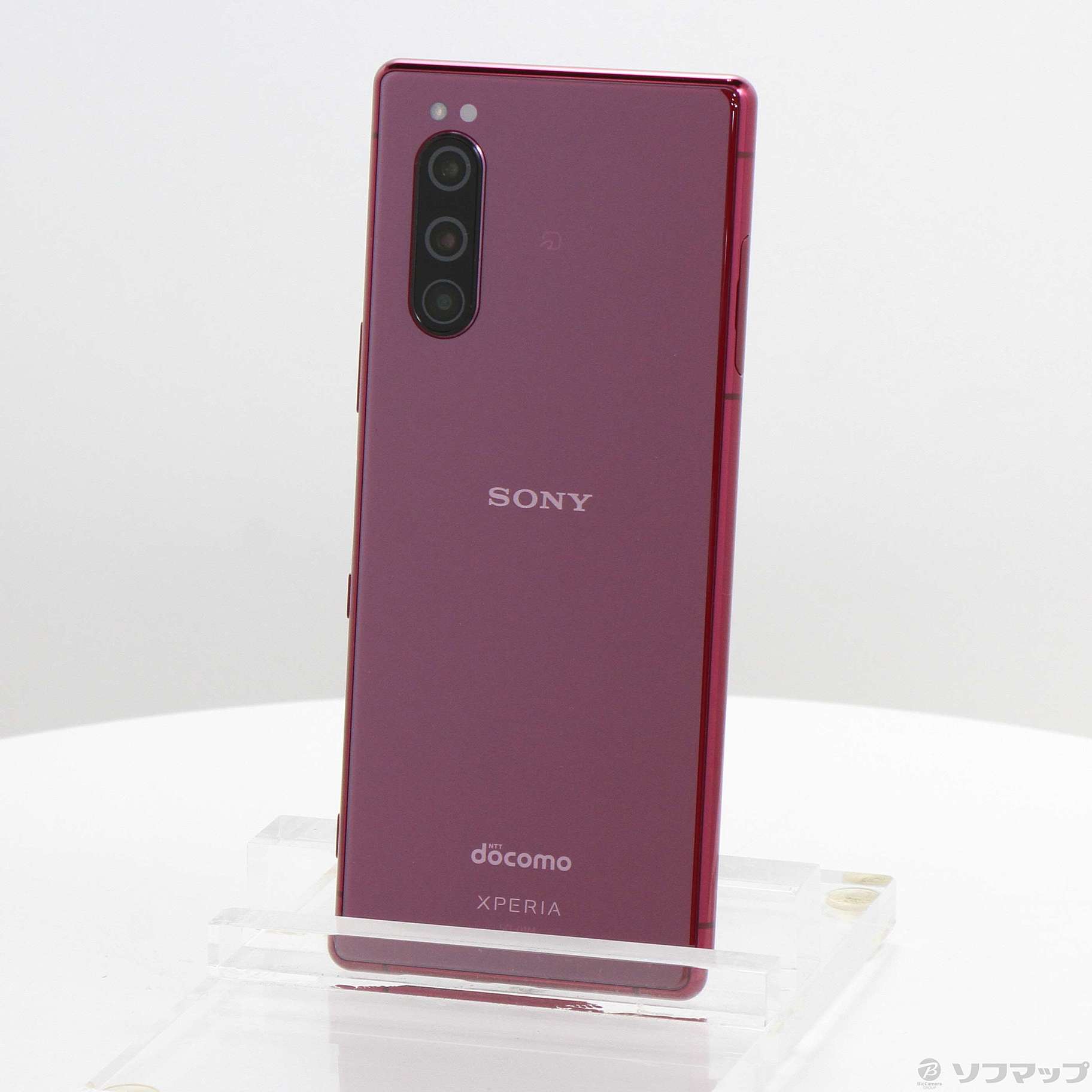 中古】Xperia 5 64GB レッド SO-01M docomoロック解除SIMフリー