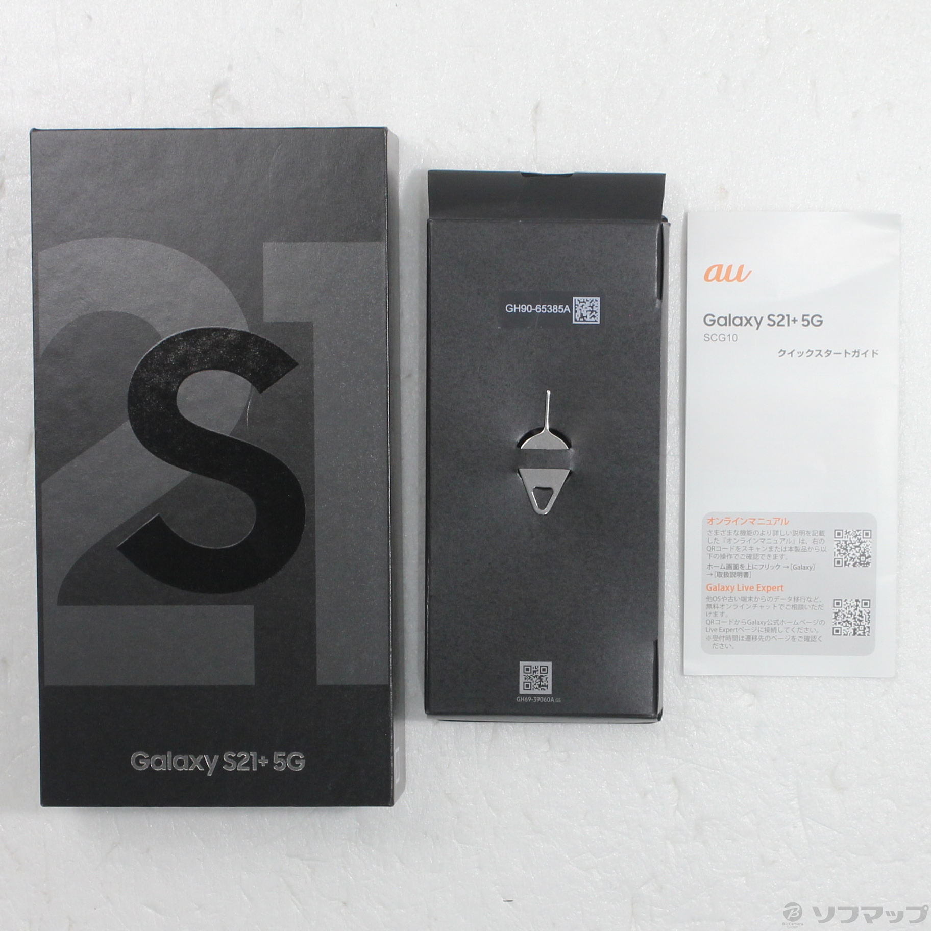 中古】Galaxy S21+ 5G 256GB ファントムブラック SCG10 auロック解除