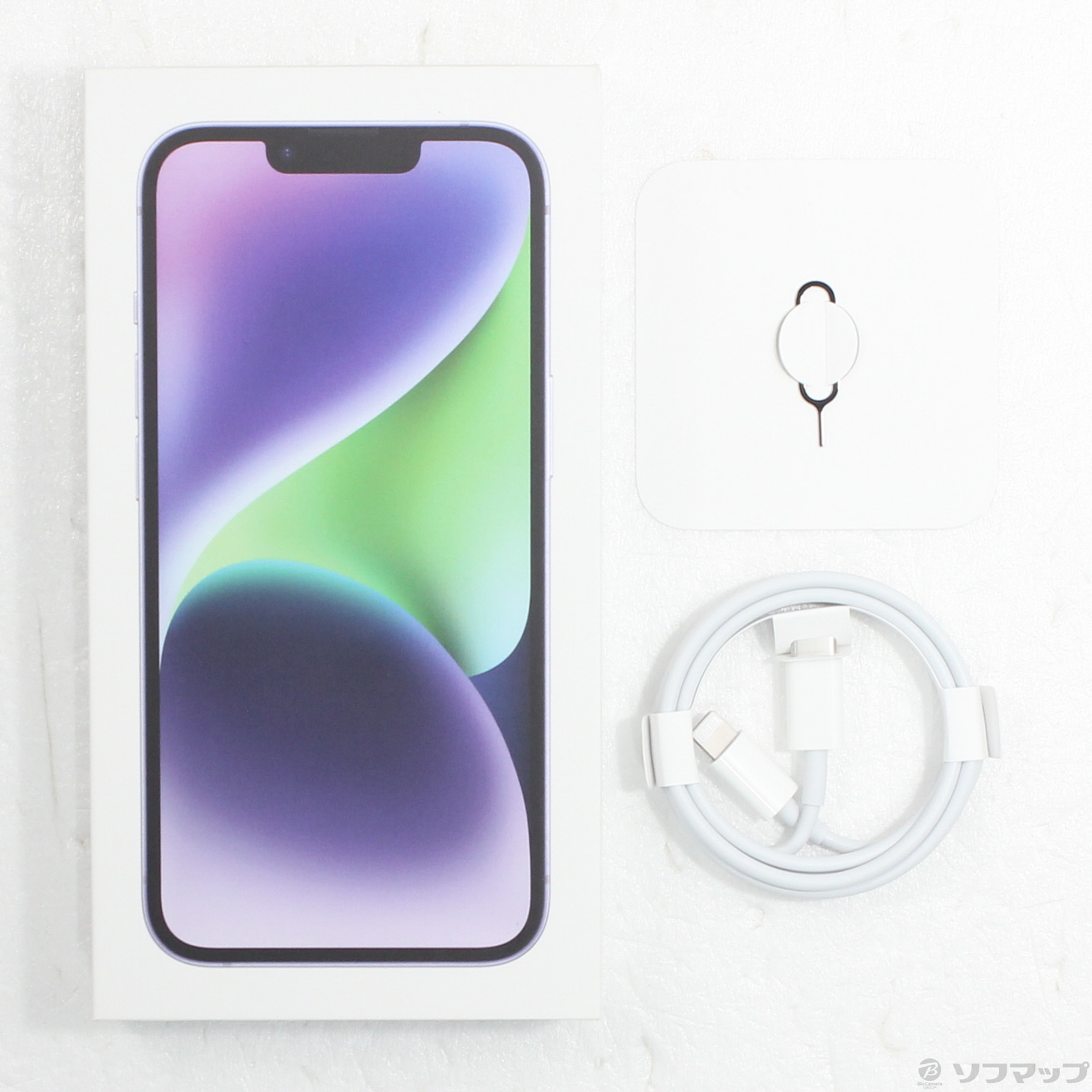 中古】iPhone14 256GB パープル MPW93J／A SIMフリー [2133076900535