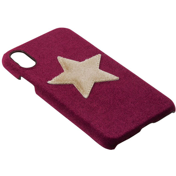 iPhone X/XS TPUケース Purple Velvet Mustard Star 15573｜の