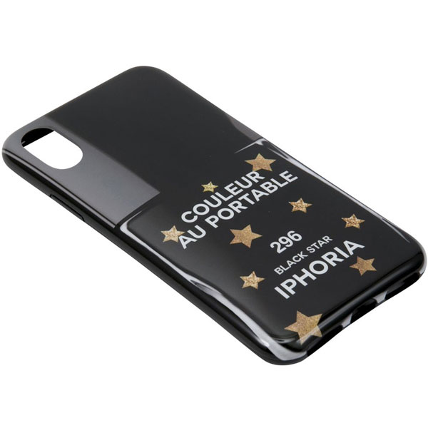 iPhone X/XS TPUケース Nailpolish Black Star 16150｜の通販は