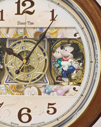 SEIKO ディズニー 掛け時計 からくり時計 ミッキー ミニー 動作品 掛時計