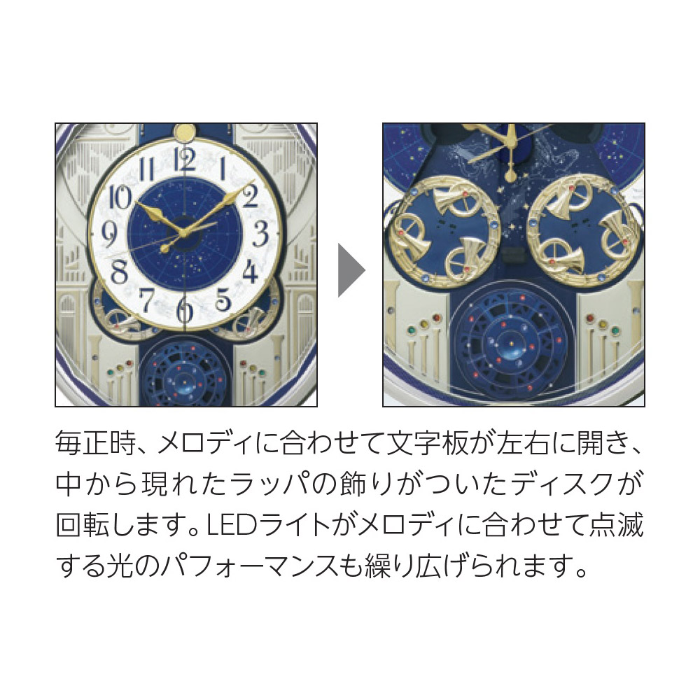 豊富な品 SEIKO(セイコー) 電波からくり・アミューズ12星座 掛け時計
