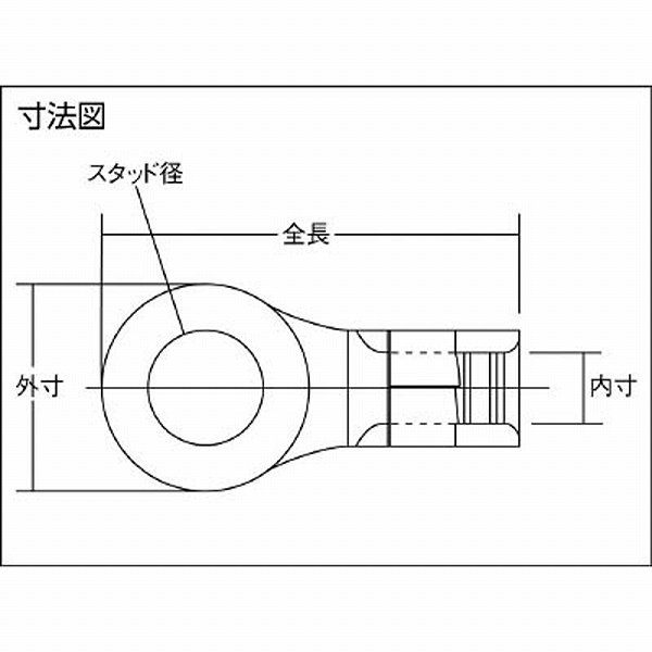 裸圧着端子　R形（50P）　R10012