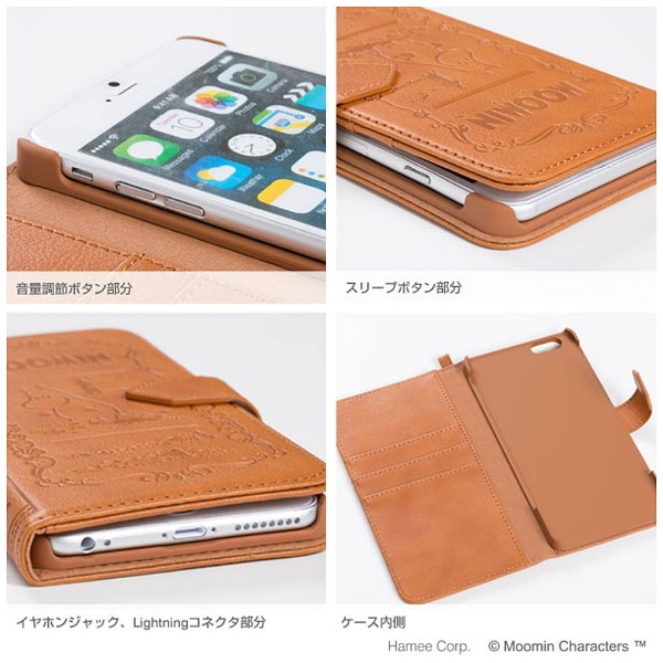 【在庫限り】 iPhone 6s Plus／6 Plus用　MOOMIN Notebook Case ムーミンノートブックケース　スナフキン／レッド_2