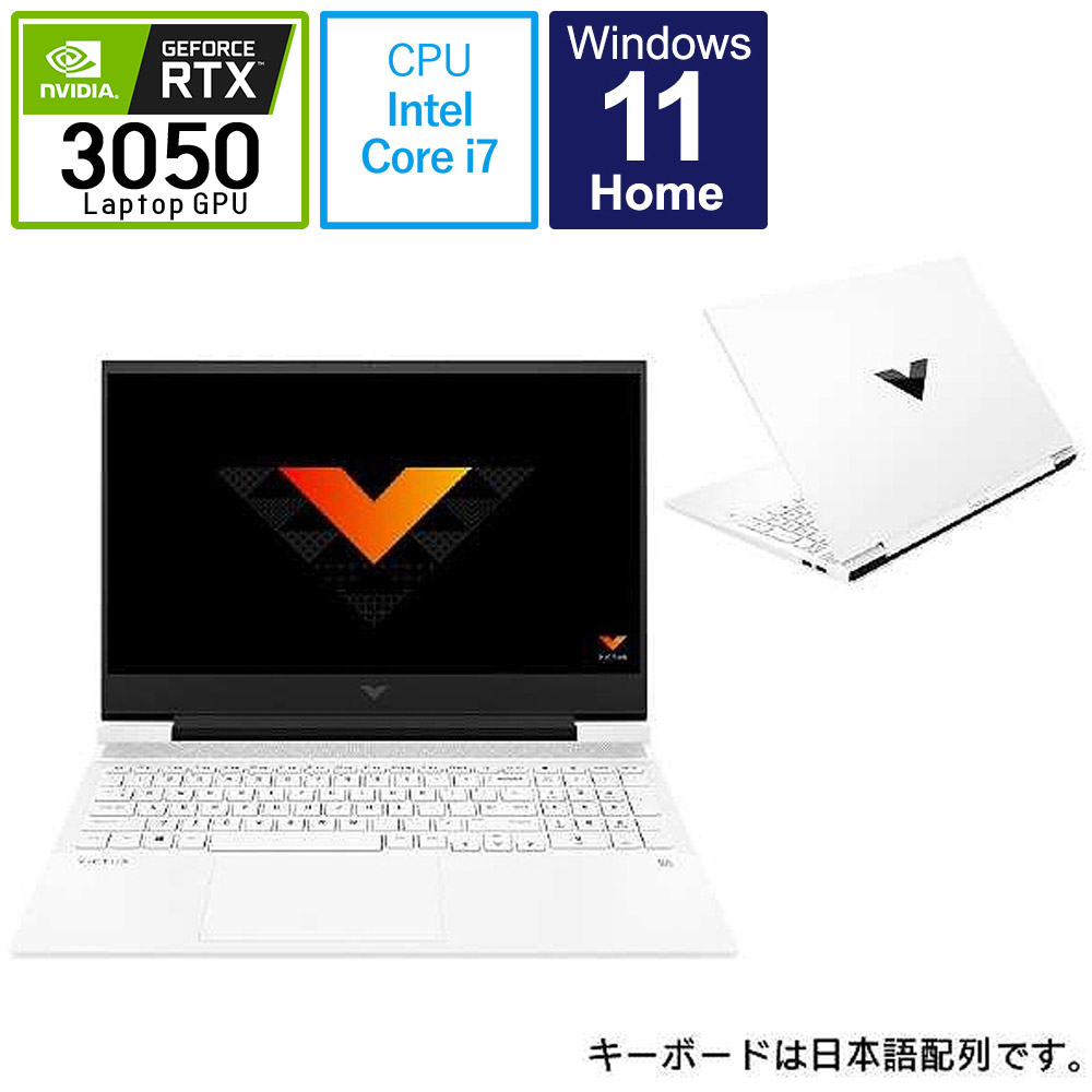 67G76PA-AABF ゲーミングノートパソコン Victus by HP Laptop 16-d1000 セラミックホワイト ［16.1型  /Windows11 Home /intel Core i7 /メモリ：16GB /SSD：512GB /無し /日本語版キーボード  /2022年10月モデル］｜の通販はソフマップ[sofmap]