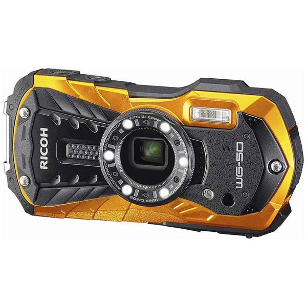 WG-50 コンパクトデジタルカメラ オレンジ [防水+防塵+耐衝撃]｜の通販