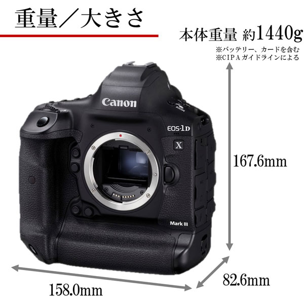 EOS-1D X Mark III デジタル一眼レフカメラ ブラック EOS1DXMK3