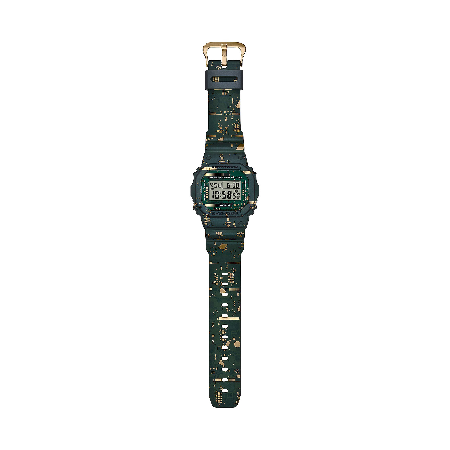 カシオ 腕時計 G-SHOCK DWE-5600CC グリーン/金 USED