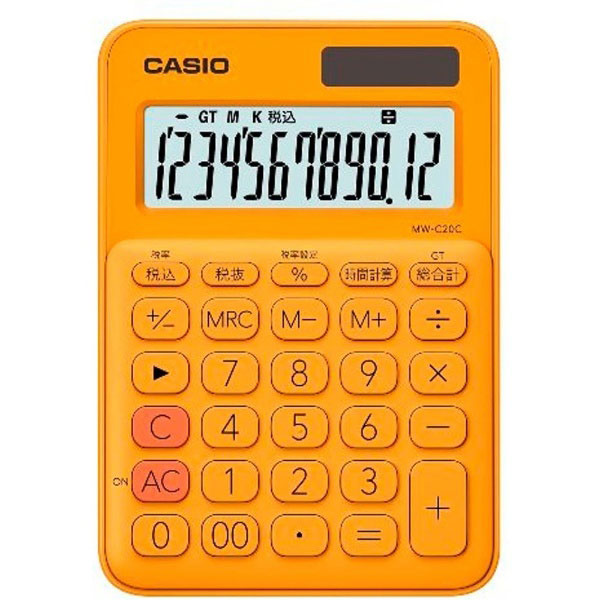 カシオ 電卓　12桁 （ゴールド） CASIO　スタイリッシュ電卓　ジャストタイプ JF-S200-GD