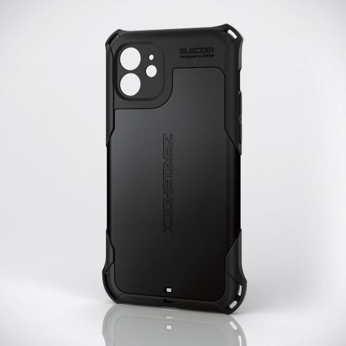 iPhone 12 ハイブリッドケース ZEROSHOCK 超極み ブラック