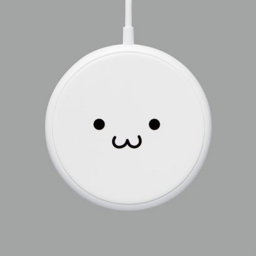 ワイヤレス充電器 Qi充電器 5W コンパクト 卓上 ケーブル一体 1m