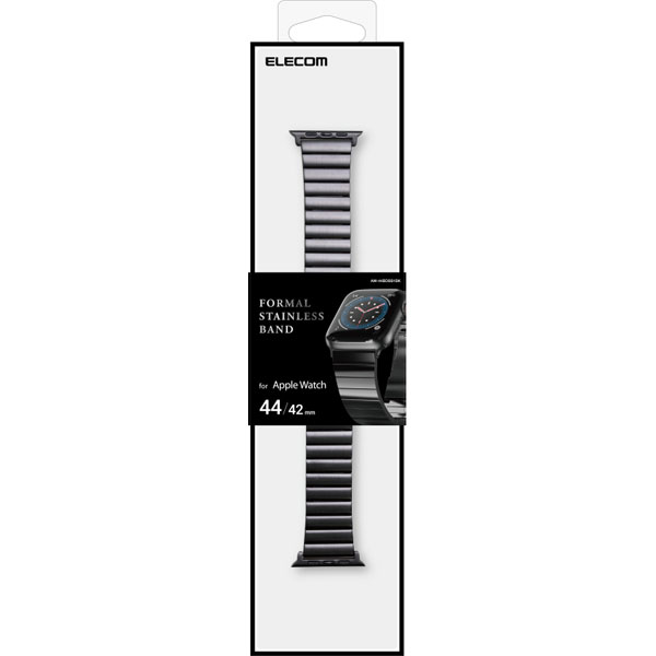 エレコム AW-44BDSS1BK ブラック Apple Watch バンド 49mm 45mm 44mm 42mm Apple Watch Ultra 8 7 SE2 SE 6 5 4 3 2 1 対応