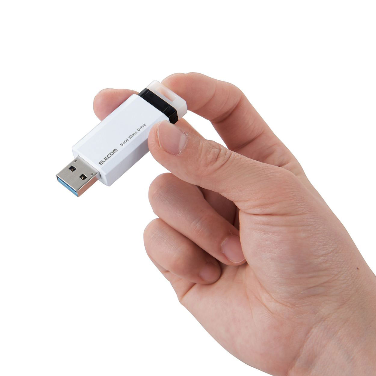 エレコム ELECOM SSD 外付け ポータブル 1TB 小型 ノック式 USB3.2