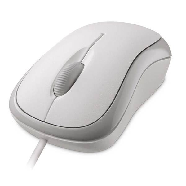 有線光学式マウス［USB・Mac／Win・3ボタン］Basic Optical Mouse P58-00072 silky white