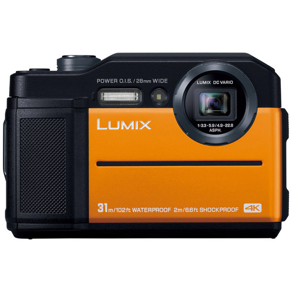 コンパクトデジタルカメラ LUMIX（ルミックス） DC-FT7（オレンジ） DC-FT7-D オレンジ  [防水+防塵+耐衝撃]｜の通販はソフマップ[sofmap]