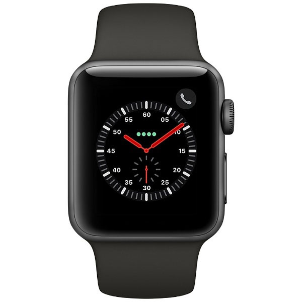 Apple Watch Series 3 Gps Cellularモデル 38mm スペースグレイアルミニウムケースとグレイスポーツバンド Mr2y2j A Apple Watch本体の通販はソフマップ Sofmap