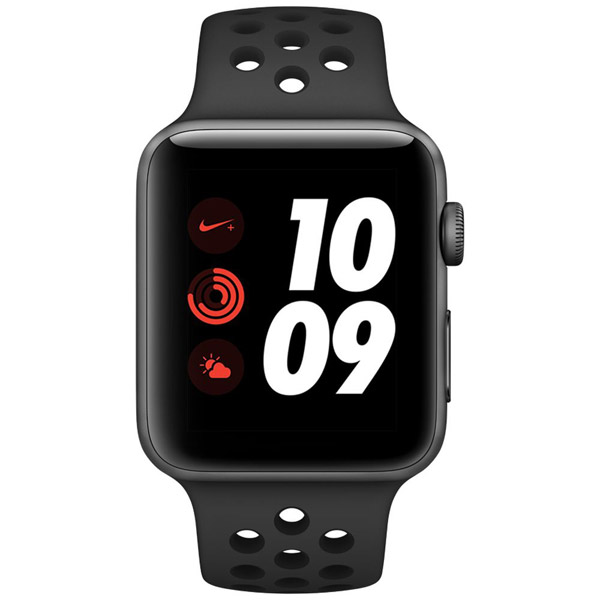 Apple Watch Nike+ Series 3（GPS + Cellularモデル）-  42mmスペースグレイアルミニウムケースとアンスラサイト/ブラックNikeスポーツバンド MTH42J