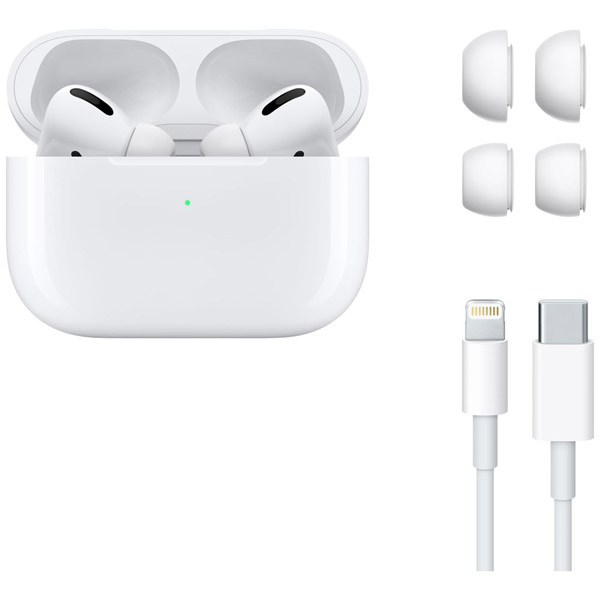 AirPods Pro MWP22J/A【耐汗耐水】【本体4.5時間再生】【片耳5.4g】 【ノイズキャンセリング対応】ワイヤレスイヤホン カナル型  エアーポッズプロ airpodspro