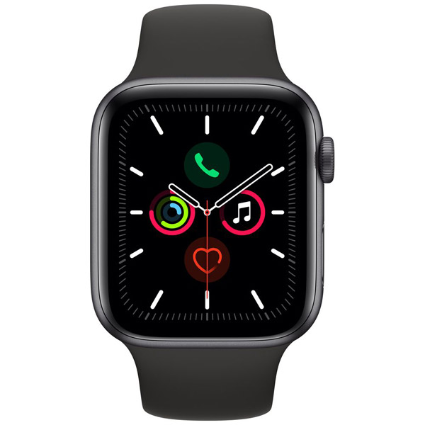 Apple Watch Series 5（GPSモデル）- 44mm スペースグレイアルミニウムケースとスポーツバンド ブラック - S/M &  M/L MWVF2J/A