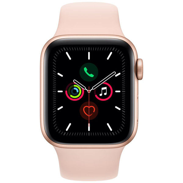 Apple Watch Series 5（GPS + Cellularモデル）- 40mm ゴールドアルミニウムケースとスポーツバンド ピンクサンド  - S/M & M/L MWX22J/A