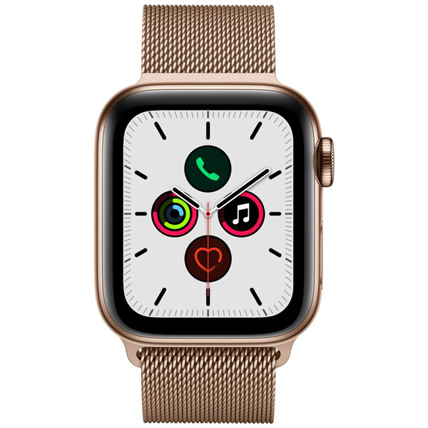 Apple Watch Series 5 Gps Cellularモデル 40mm ゴールドステンレススチールケースとミラネーゼループ ゴールド Mwx72j A Apple Watch本体の通販はソフマップ Sofmap