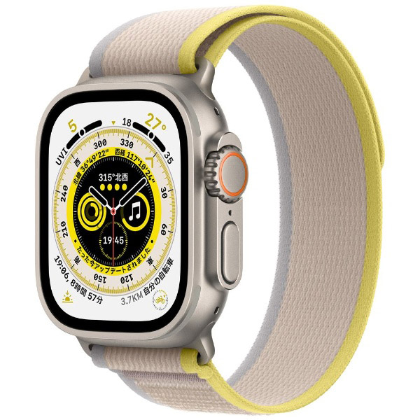 Apple Watch Ultra（GPS Cellularモデル）- 49mmチタニウムケースとイエロー/ベージュトレイルループ S/M  MNHK3J/A｜の通販はソフマップ[sofmap]