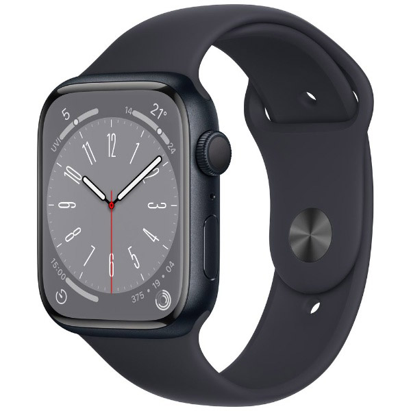 Apple Watch 7 セルラー 45mm ミッドナイト 本体 ラバーバンド