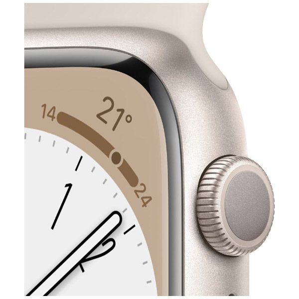 Apple Watch Series 8（GPSモデル）- 45mmスターライトアルミニウム