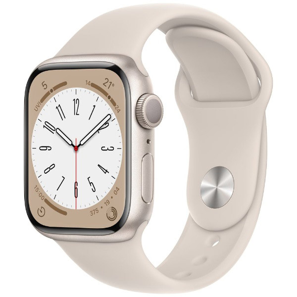 Apple Watch Series 8（GPSモデル）- 41mmスターライトアルミニウム