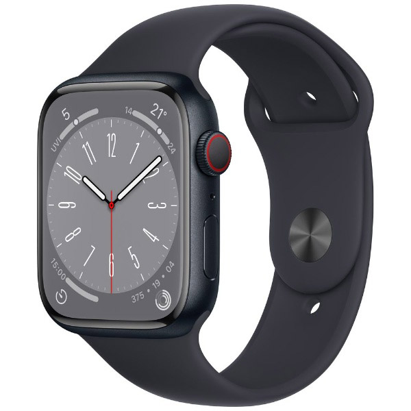 Apple Watch Series 8（GPS Cellularモデル）- 45mmミッドナイトアルミニウムケースとミッドナイトスポーツバンド  レギュラー MNK43J/A｜の通販はソフマップ[sofmap]