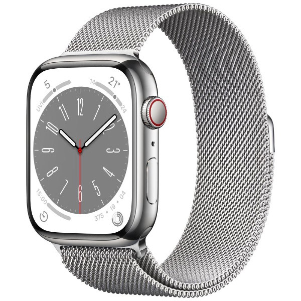 Apple Watch Series 8（GPS + Cellularモデル）- 45mmシルバー ...