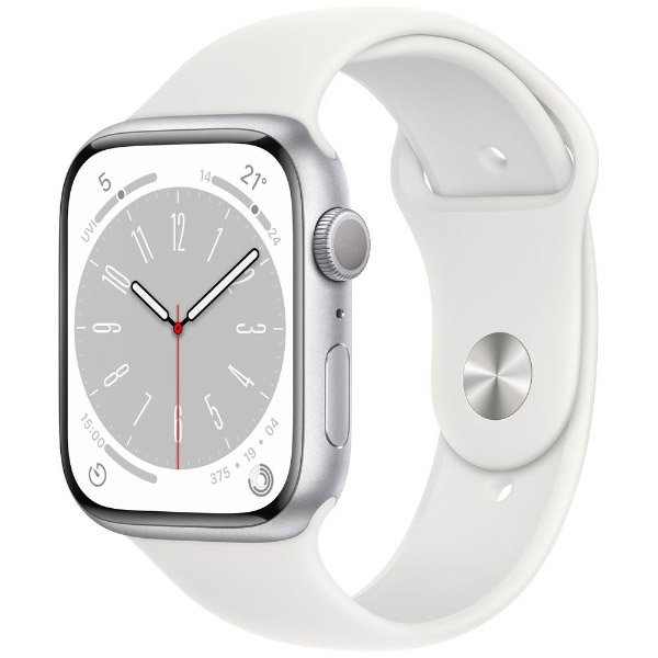 Apple Watch Series 8（GPSモデル）- 45mmシルバーアルミニウムケースとホワイトスポーツバンド レギュラー  MP6N3J/A｜の通販はソフマップ[sofmap]