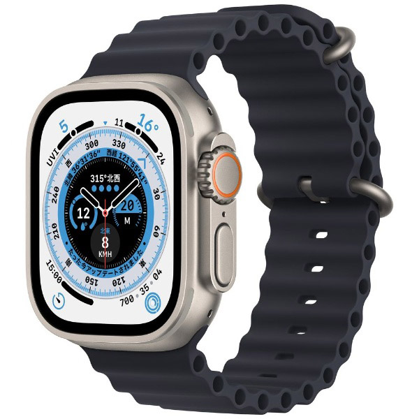 Apple Watch Ultra（GPS + Cellularモデル）- 49mmチタニウムケースとミッドナイトオーシャンバンド MQFK3J/A